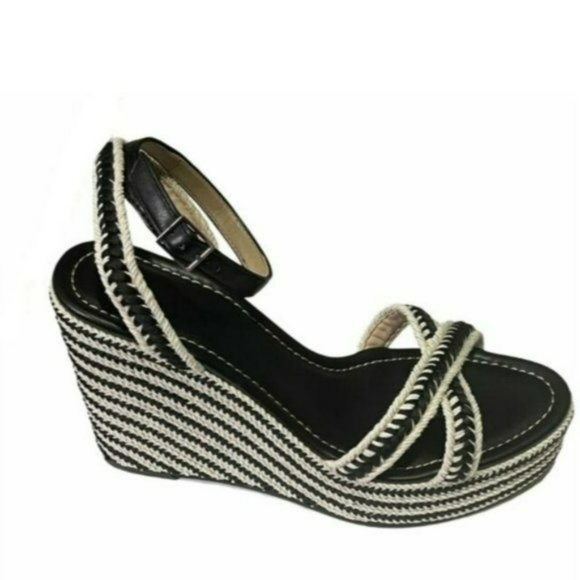 BP. Gabby Woven Wedge Sandal - Black - Picture 5 of 8